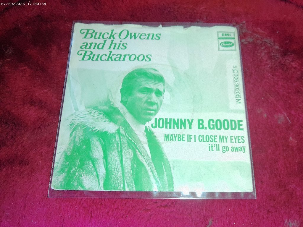 Buck Owens & his Buckaroos - Johnny B.Goode, Gebruikt, Fotohoes, 7 inch, Ophalen of Verzenden