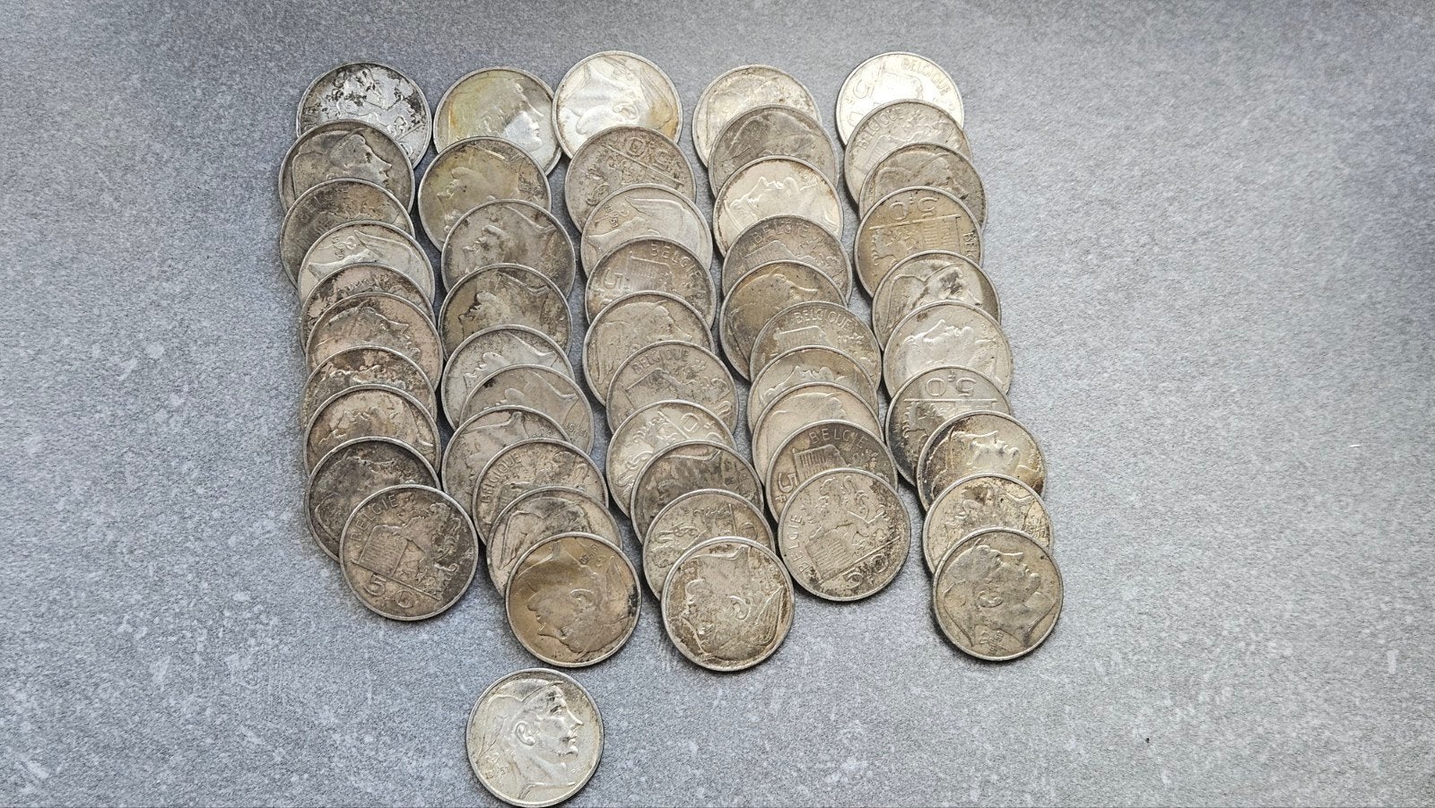 51 x zilveren 20 francs belgie, Postzegels en Munten, Ophalen of Verzenden, Zilver