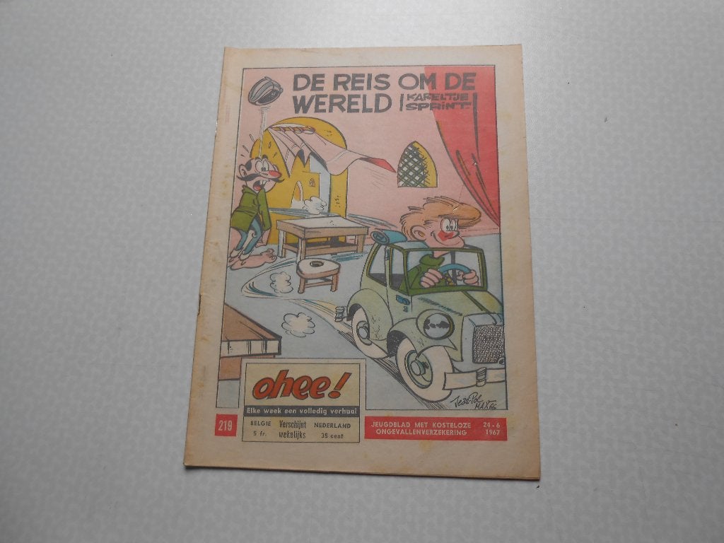 ohee 219 De reis om de wereld 1967., Gelezen, Jean-Pol, Eén stripboek, Ophalen of Verzenden