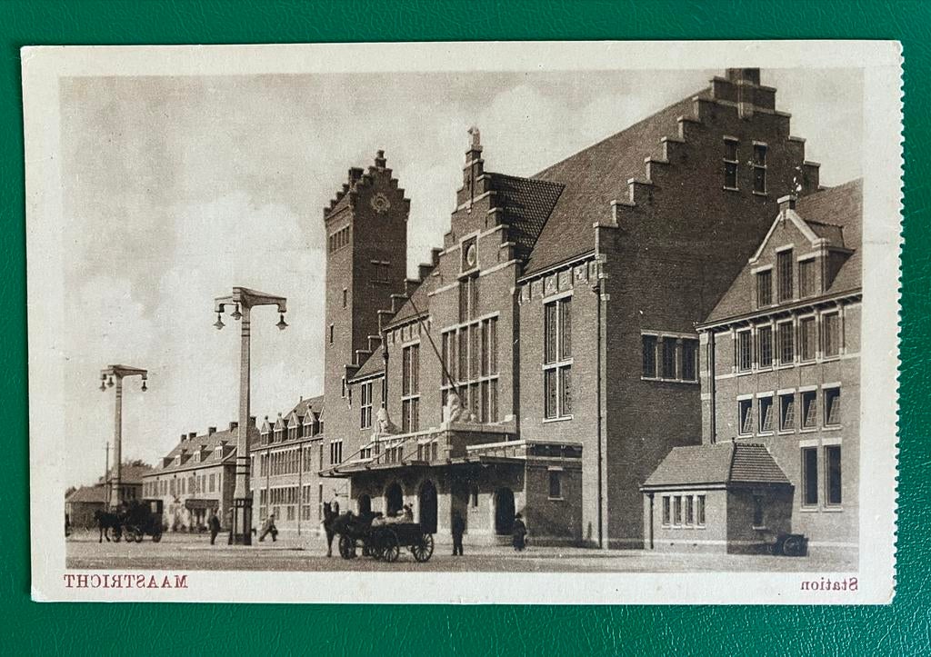 Oude Ansichtkaart Station Maastricht, Ophalen of Verzenden, Voor 1920, Ongelopen, Limburg