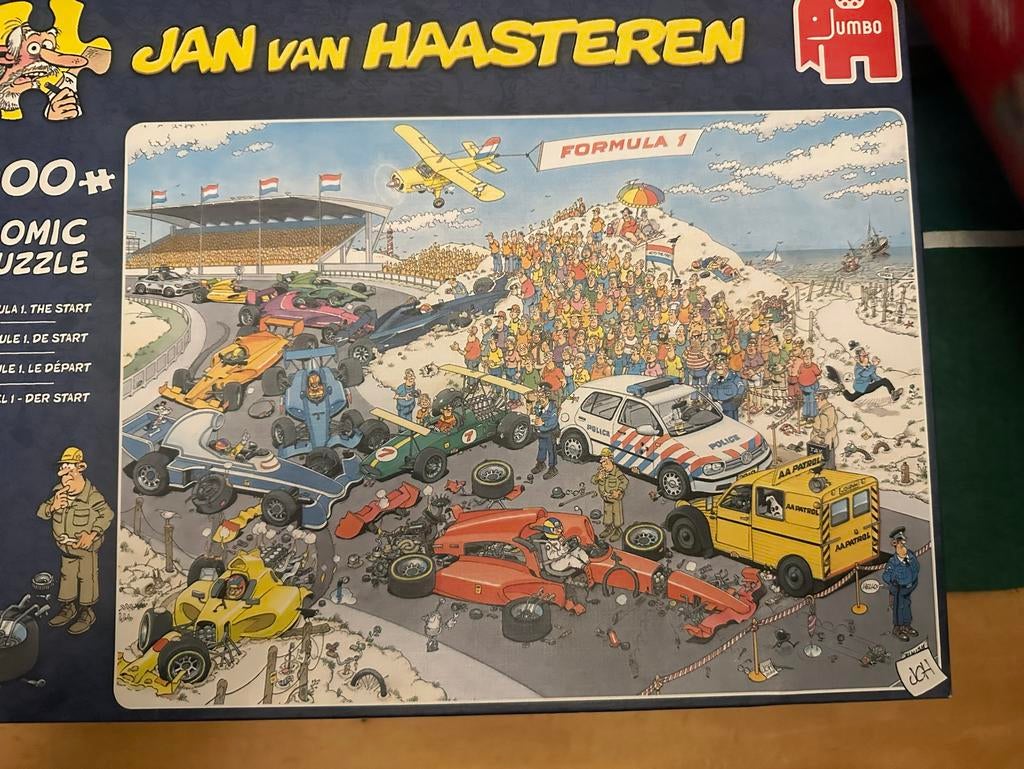 Jan van Haasteren Formule 1 Puzzel 1000 stukjes, Ophalen of Verzenden, 500 t/m 1500 stukjes, Zo goed als nieuw, Legpuzzel
