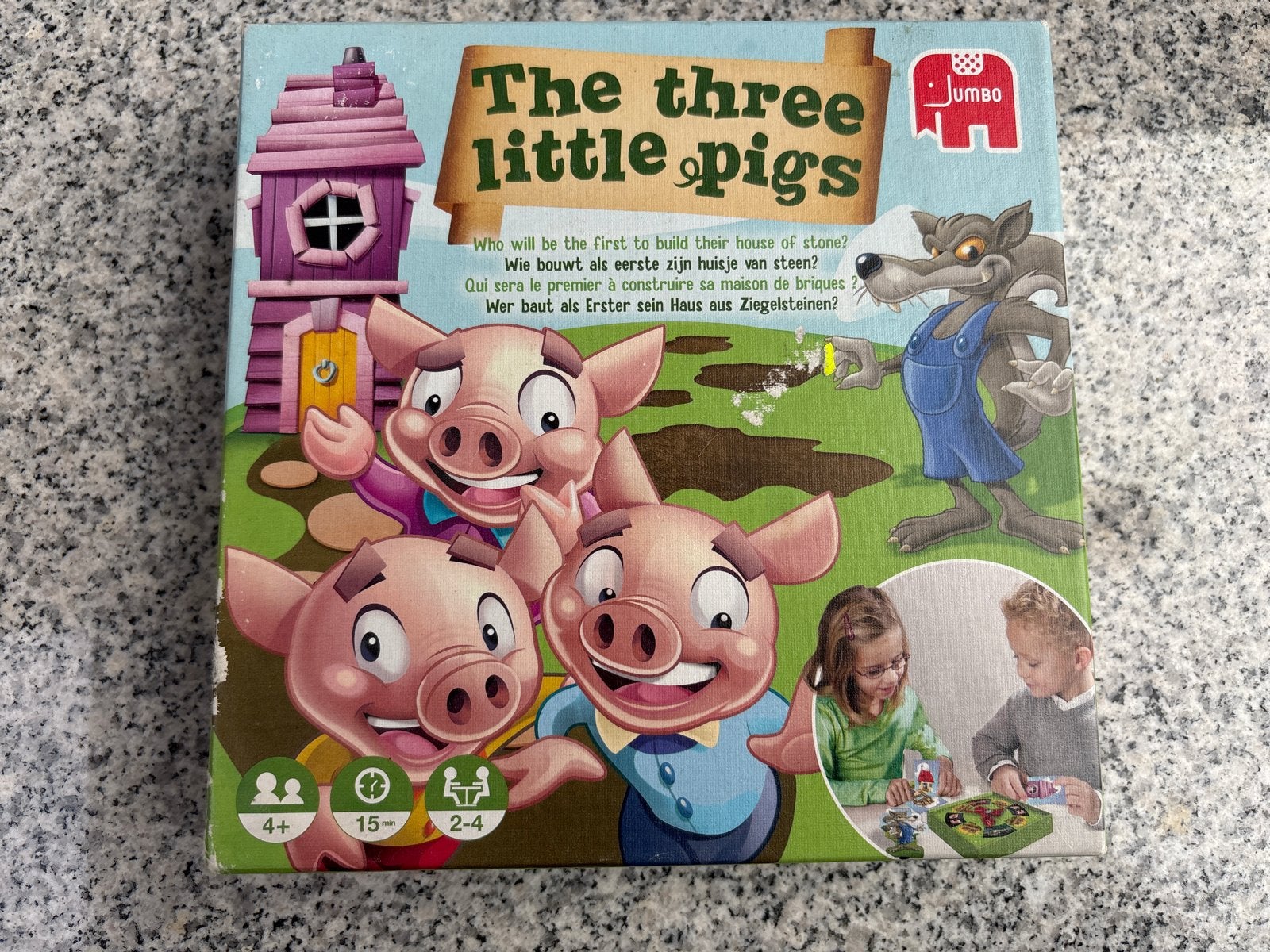 Jumbo The Three Little Pigs Bordspel, Drie of vier spelers, Ophalen of Verzenden, Zo goed als nieuw