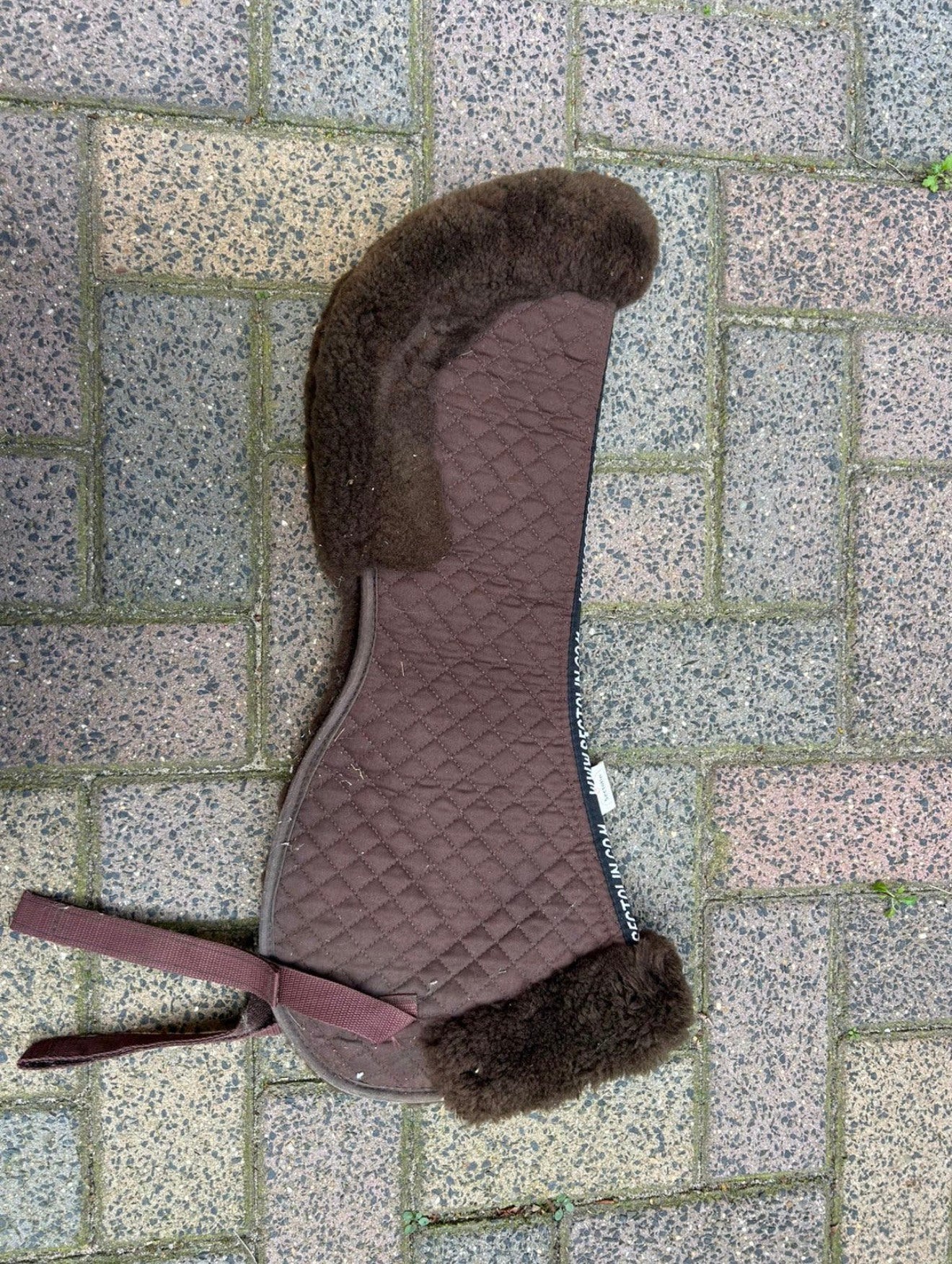 Zadel bontje bruin full, Ophalen, Gebruikt, Bruin, Met bont