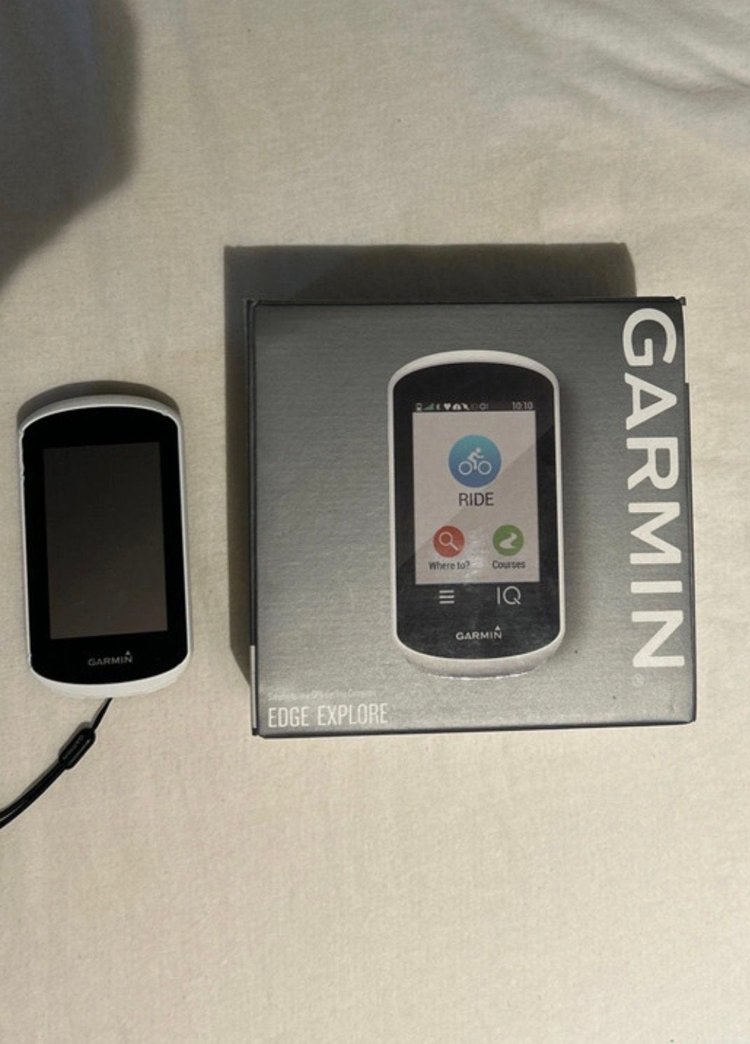 Garmin Edge Explore fietscomputer met houder en doos, Ophalen of Verzenden, GPS, Zo goed als nieuw