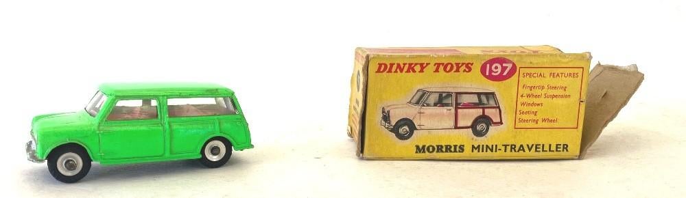 Dinky Toys Mini Traveller fluo groen  # 197., Hobby en Vrije tijd, Modelauto's | 1:43, Ophalen of Verzenden, Gebruikt, Auto, Dinky Toys