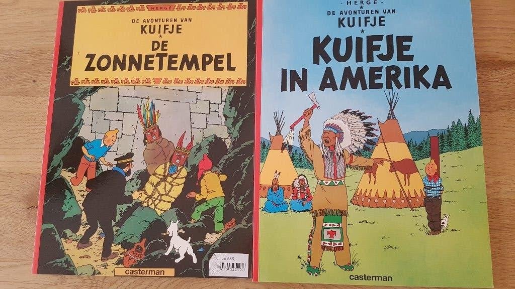 KUIFJE. 2 STRIPBOEKEN. RETRO 1960., Boeken, Stripboeken, Meerdere stripboeken, Ophalen of Verzenden, Gelezen, Hergé