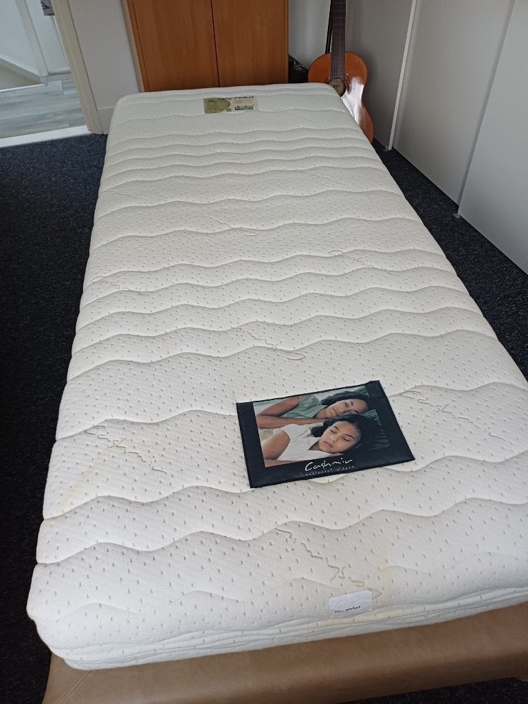 Boxspring 2 delen 90x200, Ophalen, Gebruikt, 90 cm, Tweepersoons