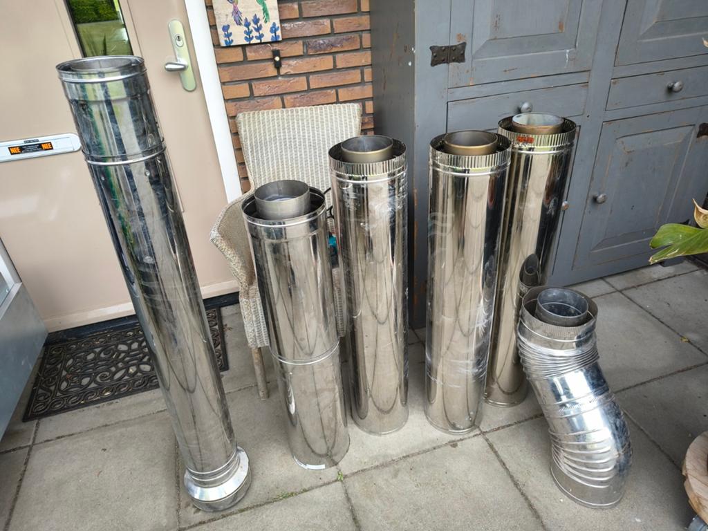 Kachelpijpen, Ophalen, Pvc, Minder dan 2 meter, 80 mm of meer