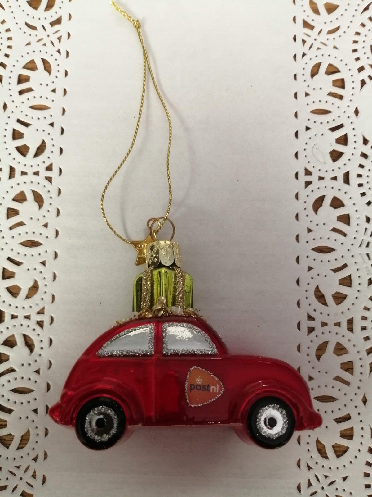 Kersthanger, kerstbal, Vondels Postnl autootje, Diversen, Ophalen of Verzenden