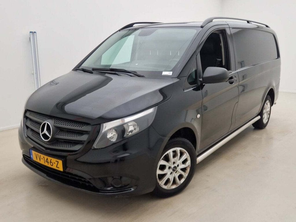 Mercedes-Benz Vito 109 CDI Lang Bus.Pro 2016 ECC/Leer/LMV/PD, Auto's, Bestelauto's, Gebruikt, 4 cilinders, 1820 kg, Zwart