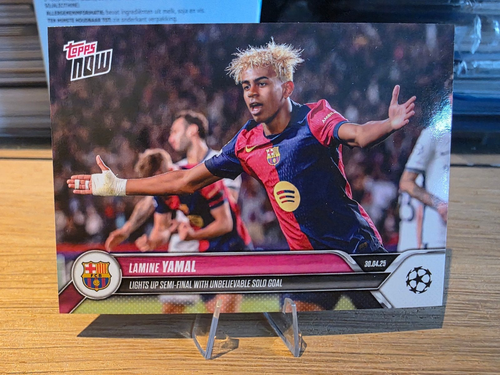 Lamine Yamal Topps Now FC Barcelona, Ophalen of Verzenden, Zo goed als nieuw, Buitenlandse clubs, Spelerskaart