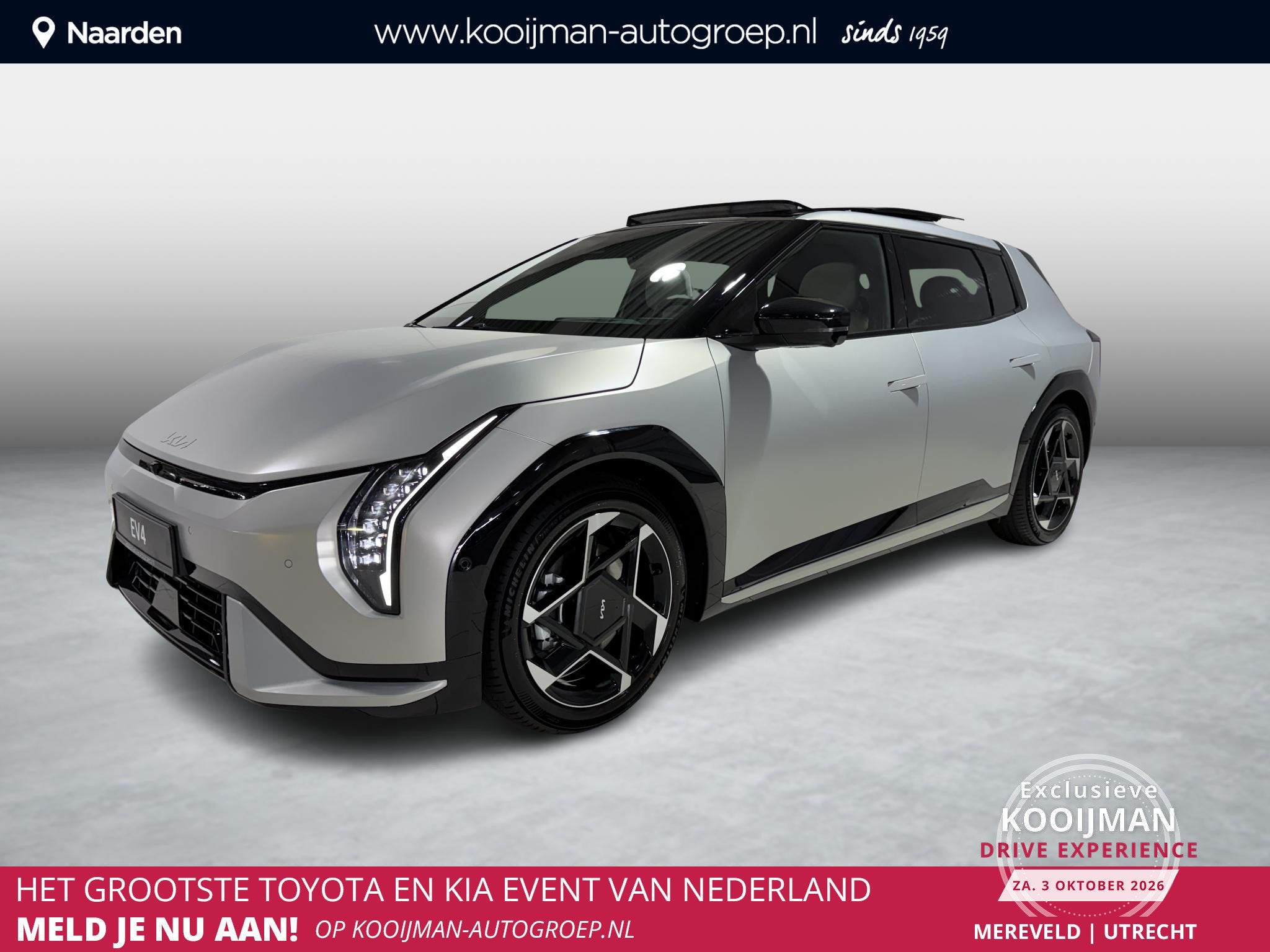 Kia EV4 GT-PlusLine 81.4 kWh Exclusieve ACTIE! meerdere kleu, Auto's, 81 kWh, 510 min, Parkeerassistent, 204 pk