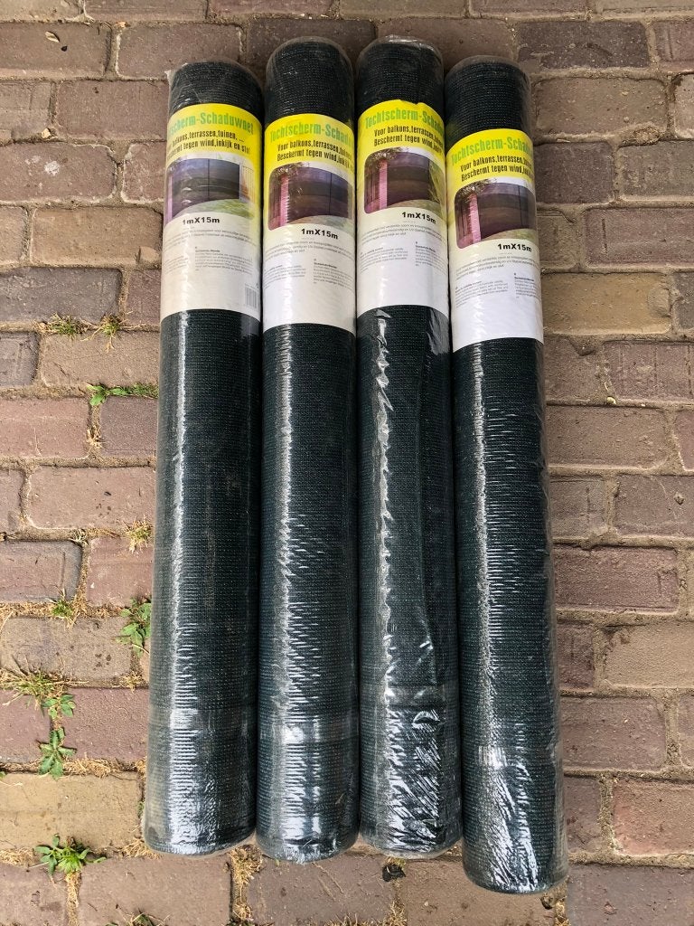 Schaduwdoek 15 m x 1 m - 4 rollen, Ophalen, Nieuw