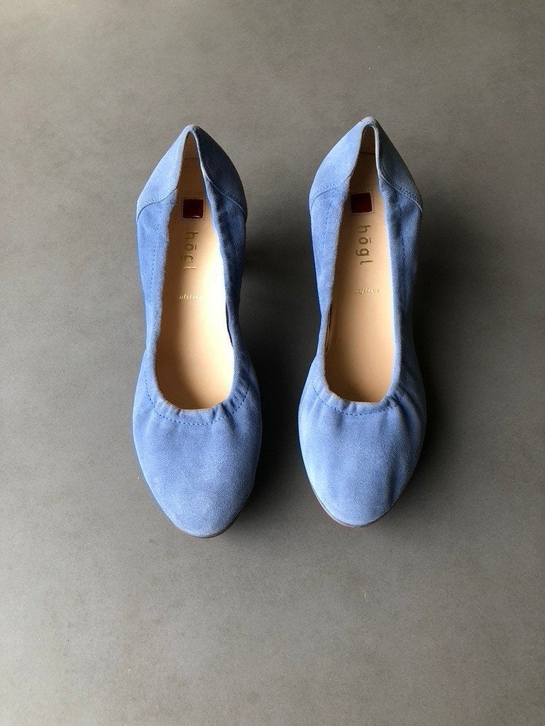 Blauwe suede Högl pumps, maat 40, Pumps, Zo goed als nieuw, Hogl, Verzenden