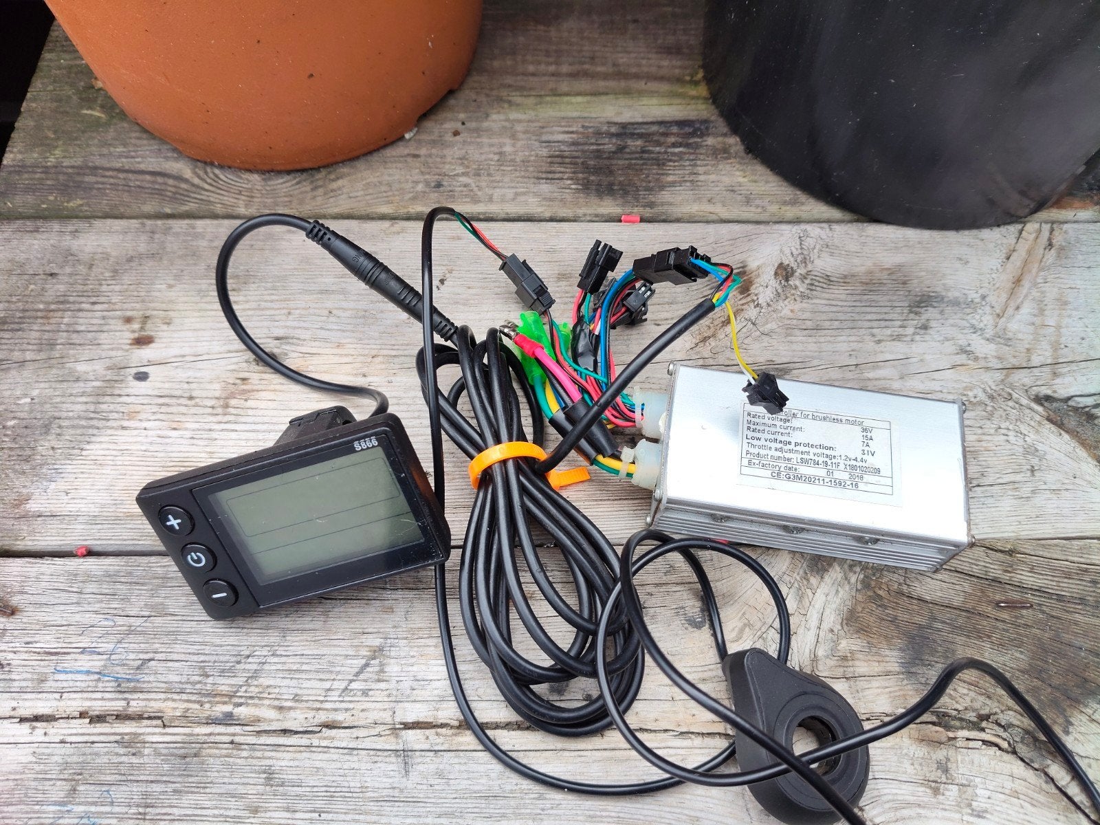 E-bike display en controller set S866 36V, Elektrische fiets, Gebruikt, Onbekend, Kunststof