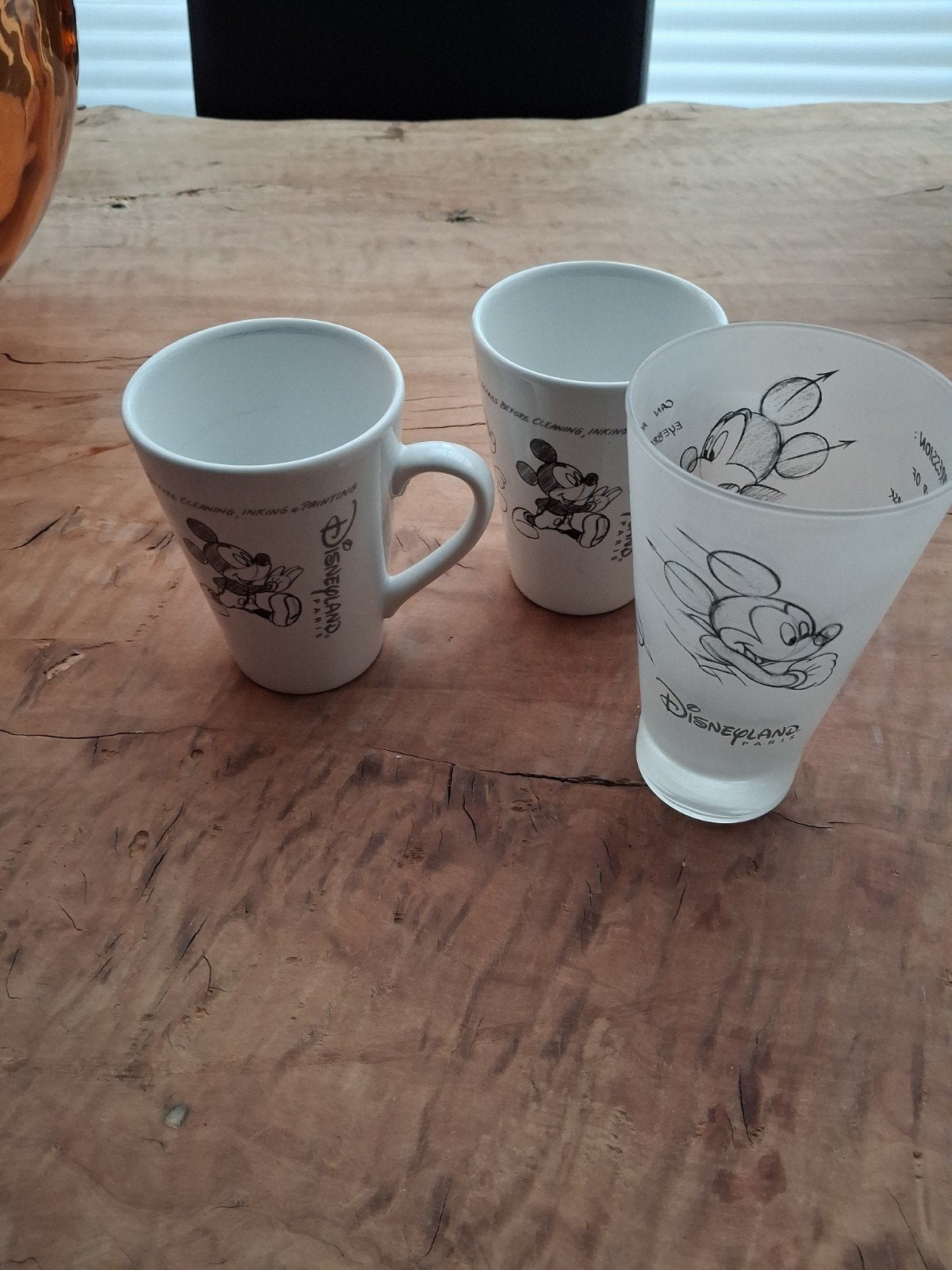 Mickey Mouse Disneyland Parijs Glazen en Mokken Set, Verzamelen, Ophalen of Verzenden, Mickey Mouse, Gebruikt, Servies