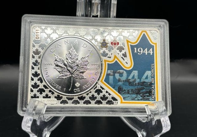 Maple leaf 1oz zilvet 150 jaar canada baar - air force, Ophalen of Verzenden, Zilver