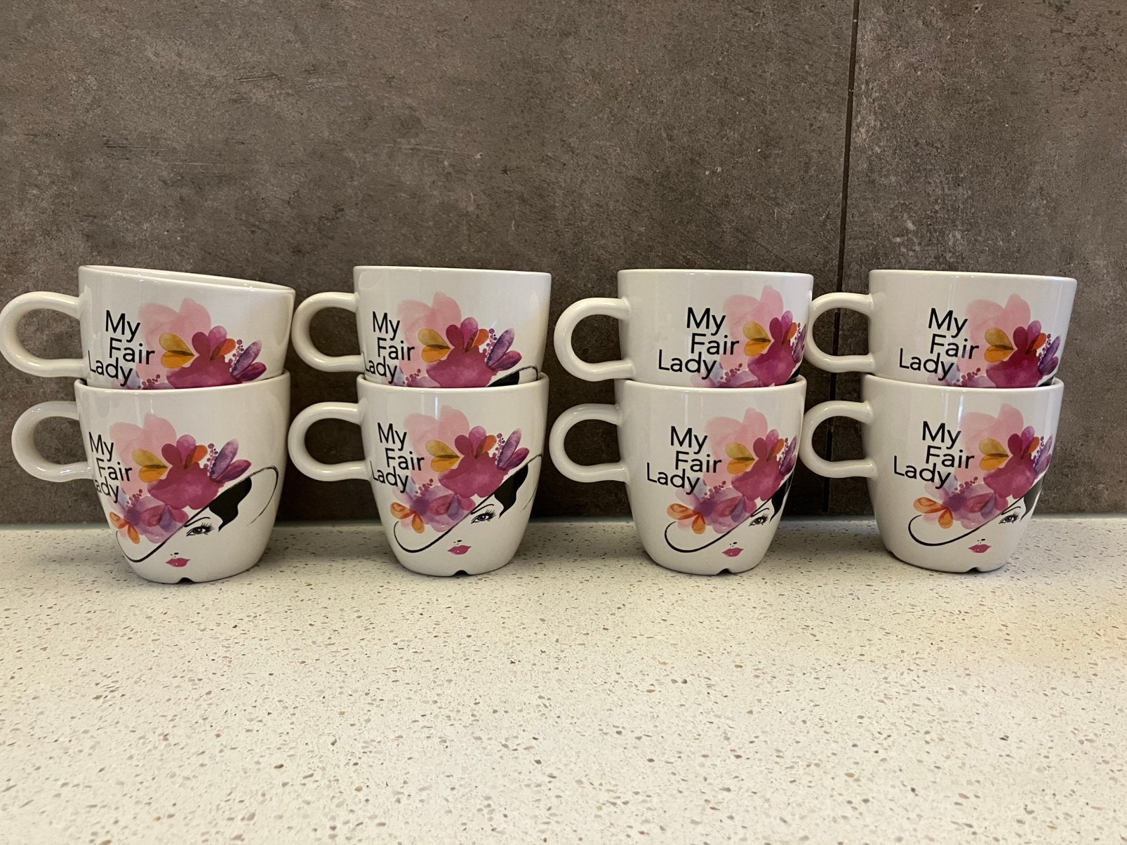 8 Douwe Egberts bekers - My Fair Lady - nieuw, Huis en Inrichting, Overige merken, Nieuw, Ophalen of Verzenden, Overige stijlen
