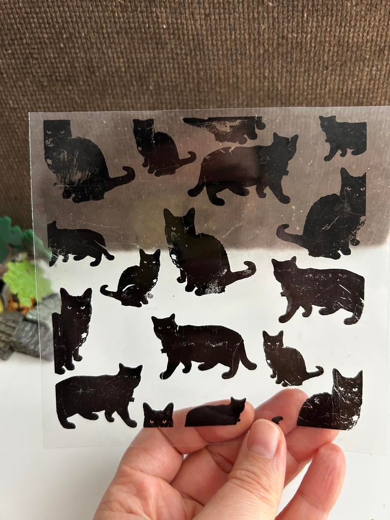 Xl clear stamp katten 13x13cm, Hobby en Vrije tijd, Stempelen, Ophalen of Verzenden, Zo goed als nieuw, Clearstamp