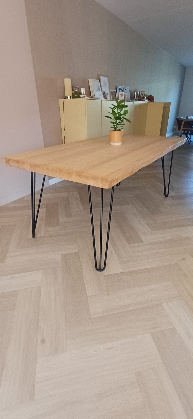 Tafel massief eiken, Huis en Inrichting, Ophalen, 50 tot 100 cm, Zo goed als nieuw, 150 tot 200 cm