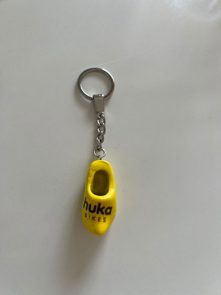 Huka Bikes Gele Klomp Sleutelhanger, Ophalen of Verzenden, Nieuw