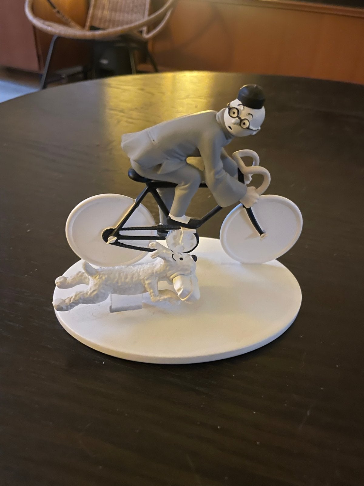 Kuifje en Bobby op de fiets - Het Blauwe Lotus beeldje, Verzamelen, Ophalen of Verzenden, Zo goed als nieuw