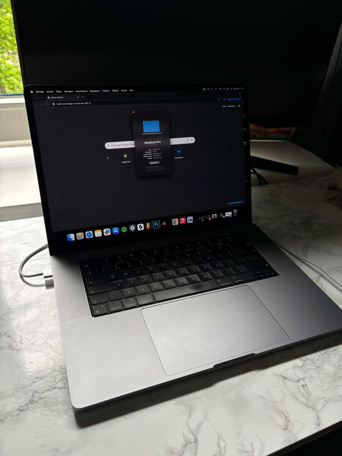 MacBook Pro 16-inch (2021) M1 Pr 16GB RAM, Computers en Software, Apple Macbooks, Ophalen of Verzenden, Zo goed als nieuw, 16 GB