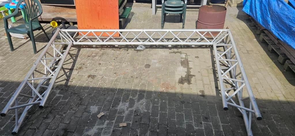 Aluminium driehoek truss set + stempels + statieven, Ophalen, Gebruikt