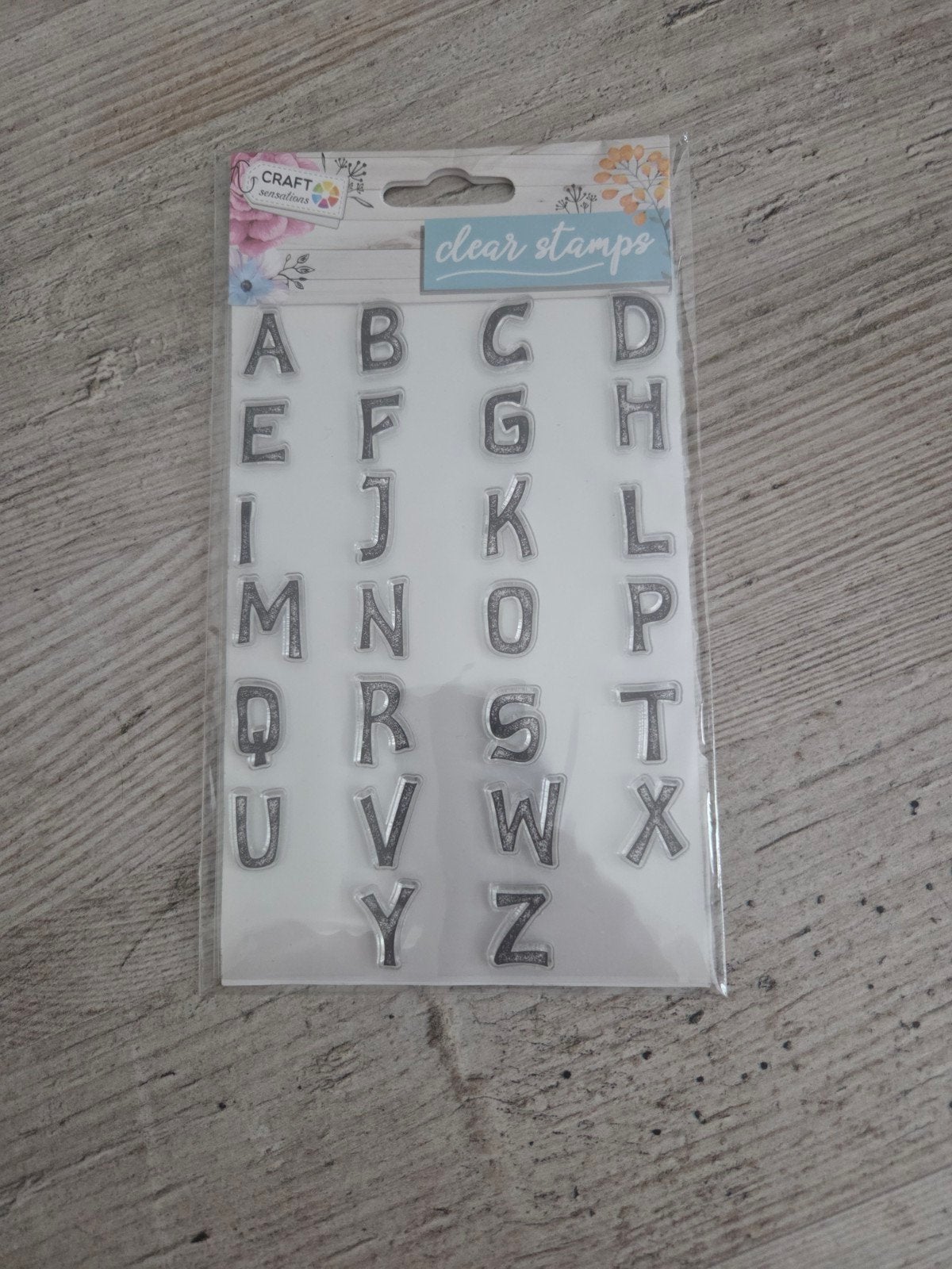 Clear stamps alfabet letters A-Z Craft Sensations, Ophalen of Verzenden, Nieuw, Clearstamp