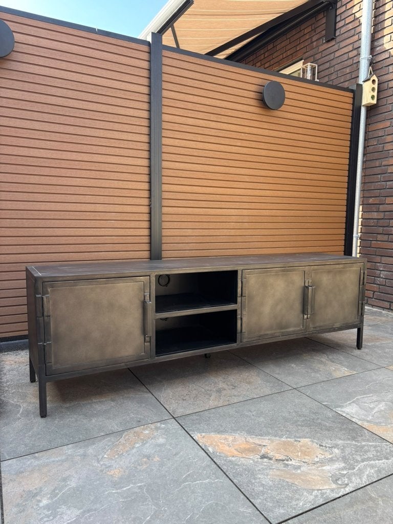 Industriële tv-kast Carpino van Pronto Wonen – 180 cm, Ophalen, Gebruikt, 150 tot 200 cm, Minder dan 100 cm