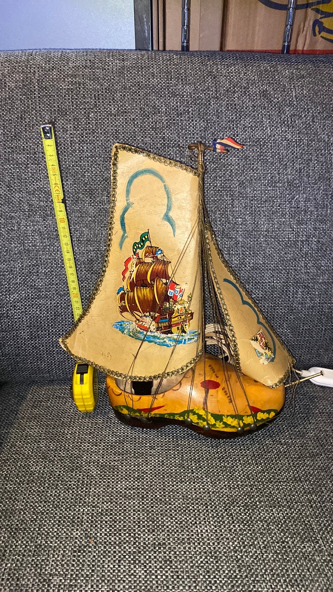 Vintage Nederlandse Scheepslamp jaren 50, Antiek en Kunst, Antiek | Lampen, Ophalen of Verzenden