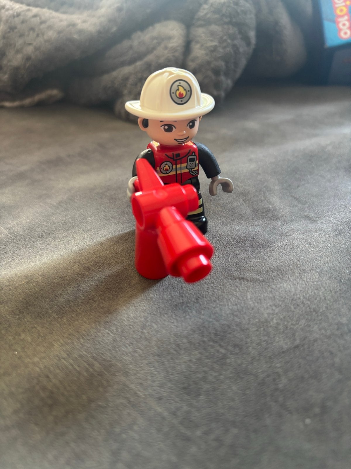 Duplo Brandweerman met brandblusser (set 472302), Overige thema's, Ophalen of Verzenden, Zo goed als nieuw, Compleet