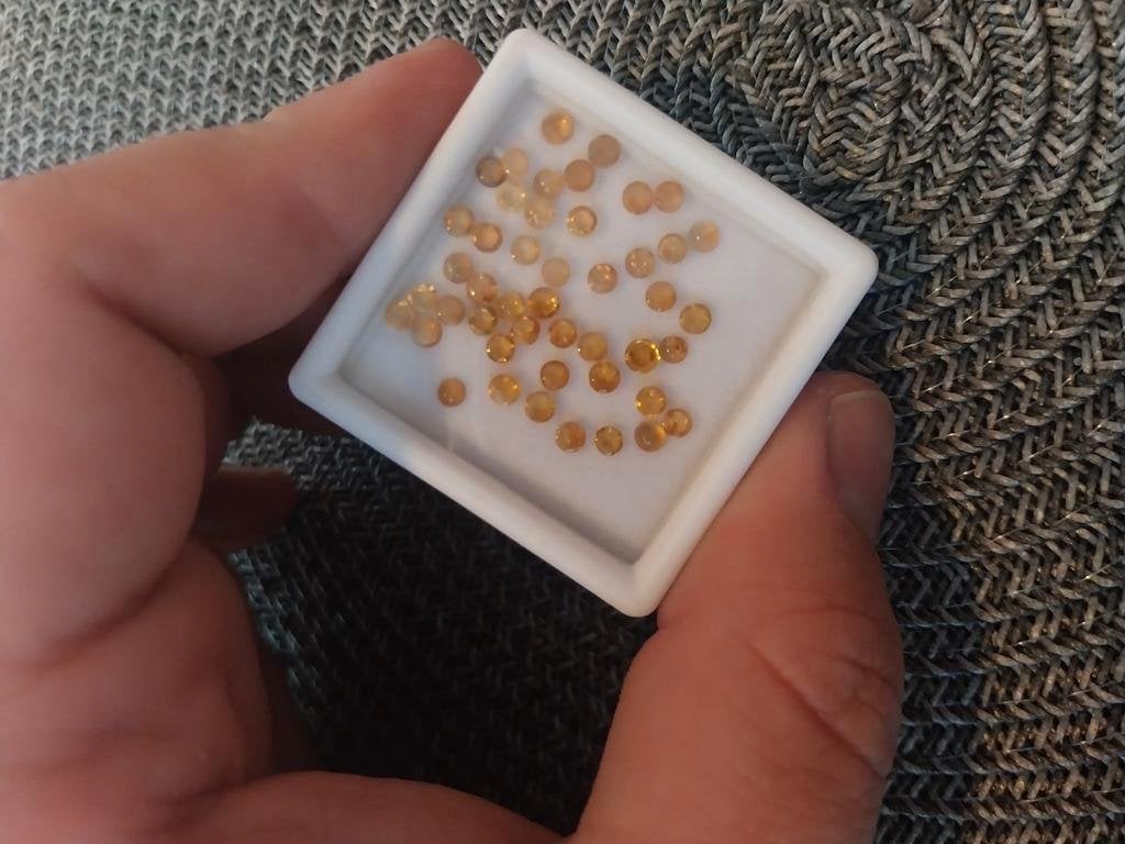 Warm goud gele citrien cabochons, Ophalen of Verzenden