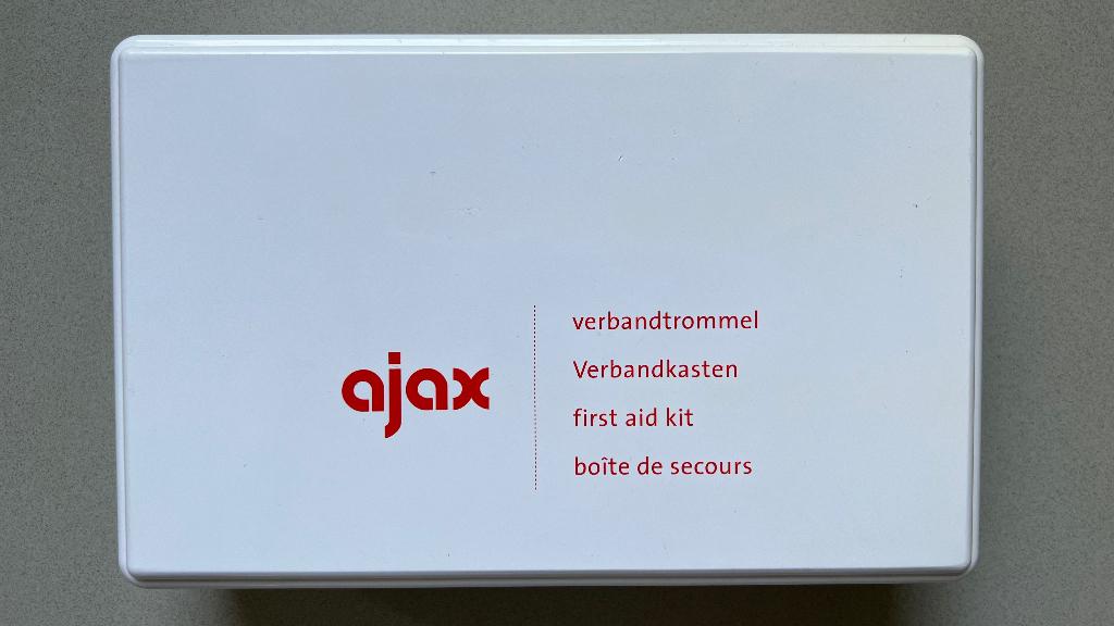 auto Verbandtrommel ajax + inhoud nooit geopend, Ophalen, Zo goed als nieuw