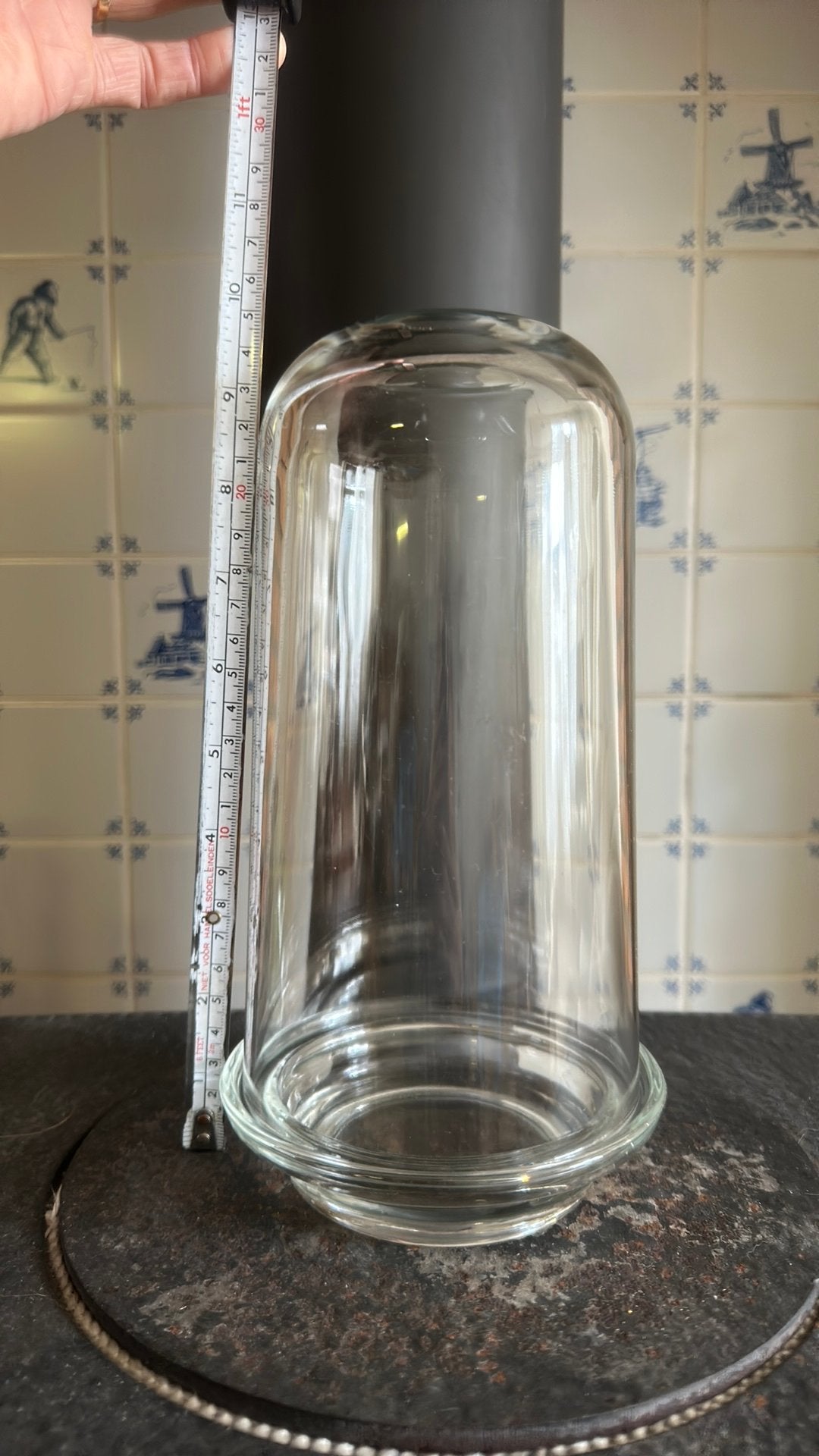 Vintage glazen stolp, Ophalen, Zo goed als nieuw