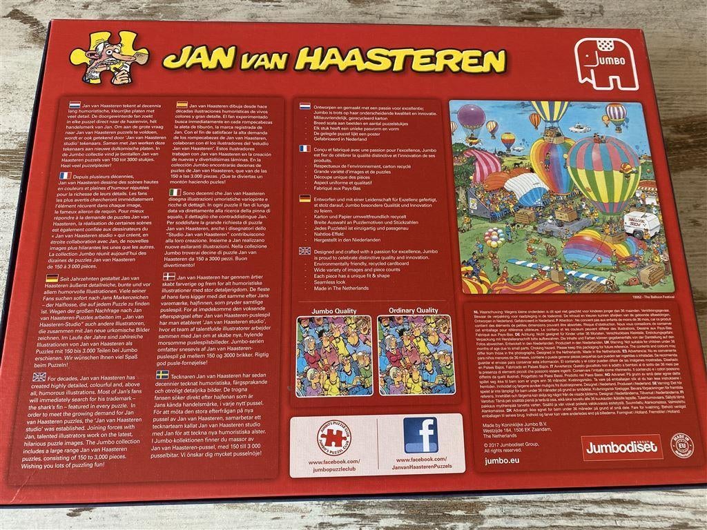 Jan van Haasteren - wereldkampioenschappen veldrijden 1000 s, Verzenden, 500 t/m 1500 stukjes, Zo goed als nieuw