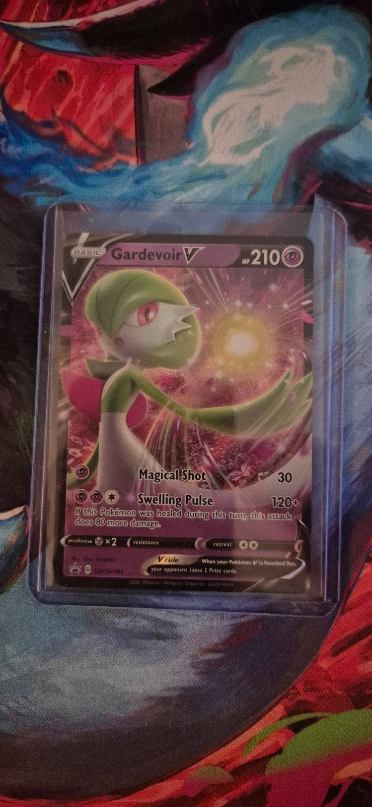 Pokémon kaart: Gardevoir V SWSH105, Ophalen of Verzenden, Nieuw, Losse kaart, Foil