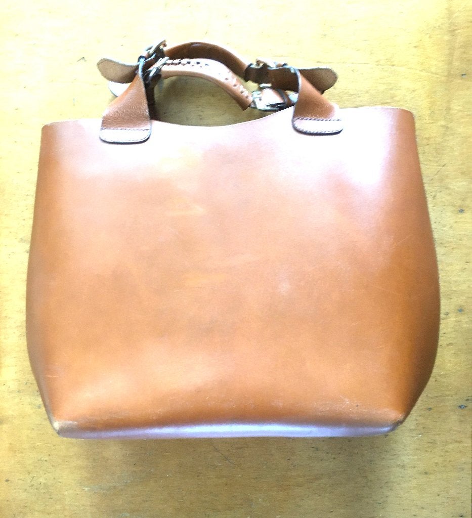 Large Buffelo Leather Tote Bag | Zara, Ophalen of Verzenden, Gebruikt, Bruin, Shopper