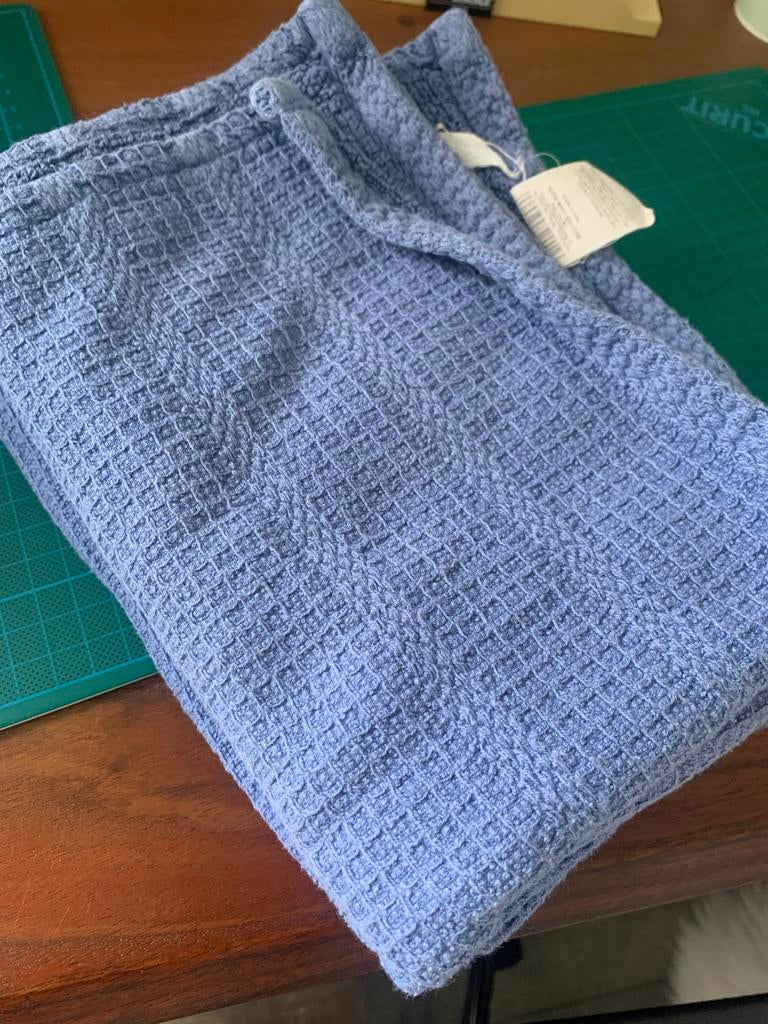 Sissy Boy handdoeken set - paarsachtig blauw (2 stuks), Verzenden, Gebruikt, Blauw, Theedoek of Handdoek