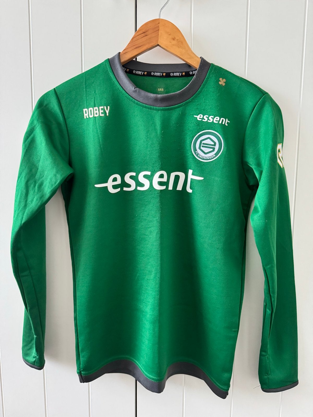 FC Groningen Robey Essent Thuisshirt Groen Maat 152, Ophalen of Verzenden, Zo goed als nieuw, Overige maten, Groen