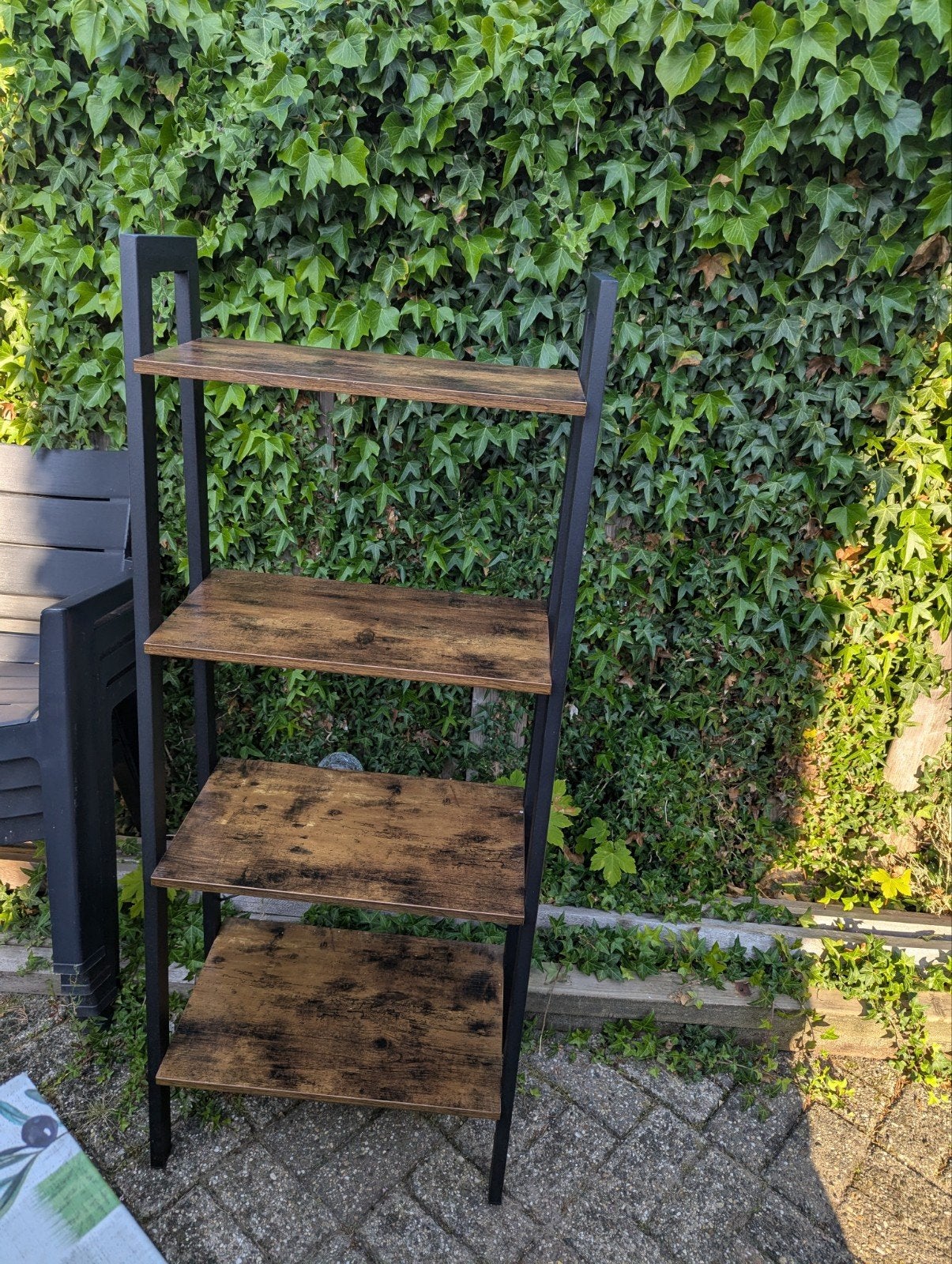 Industriële Boekenkast / Ladderrek met 4 Planken, Ophalen