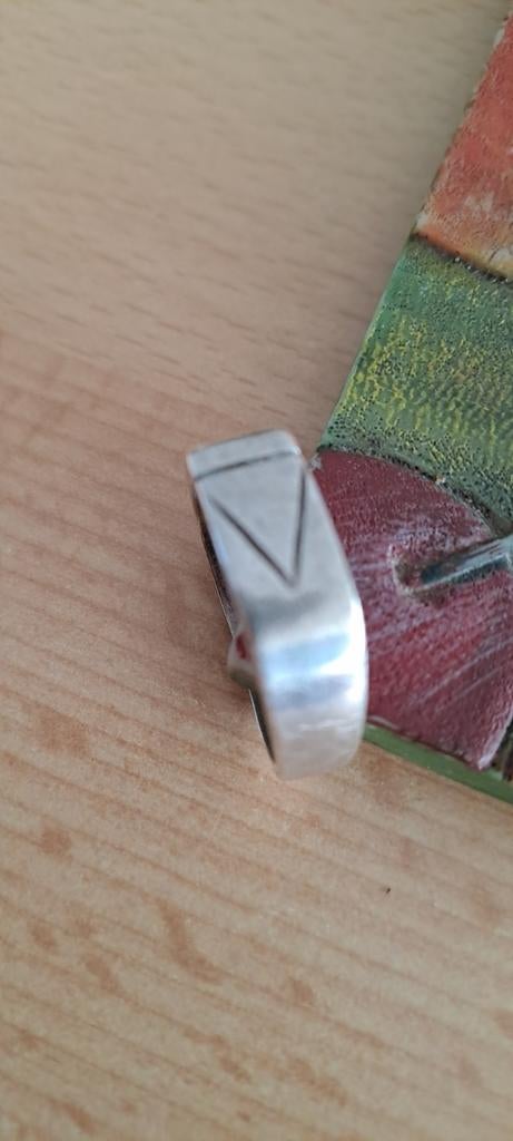 Zilveren heren ring, Overige merken, Staal, Ophalen of Verzenden, Zo goed als nieuw