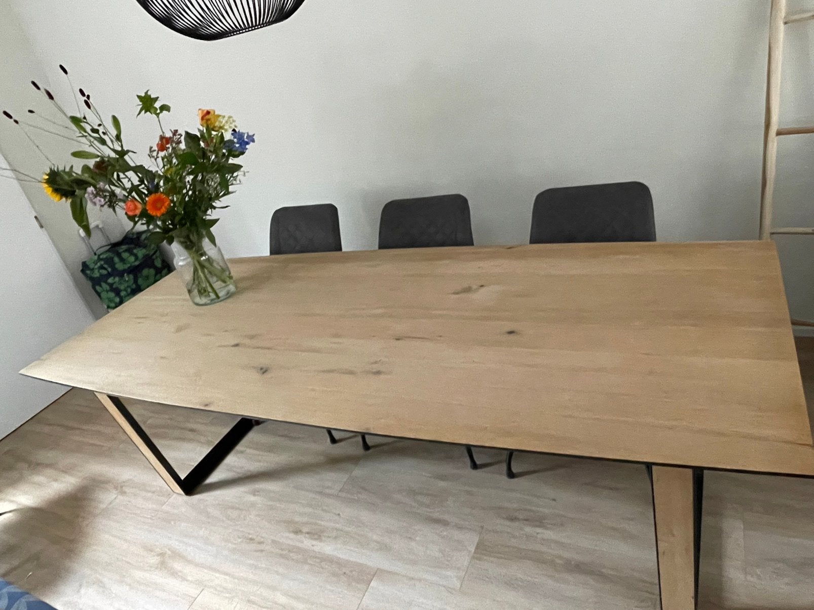 Xooon Daerwin Eetkamer tafel 240 x 100 cm, Ophalen, Zo goed als nieuw, Rechthoekig, 200 cm of meer