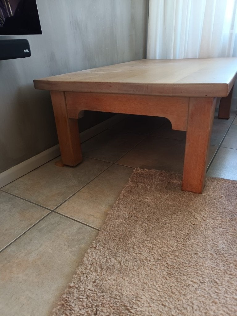 unieke salon tafel, Ophalen, Gebruikt, 100 tot 150 cm, Eikenhout