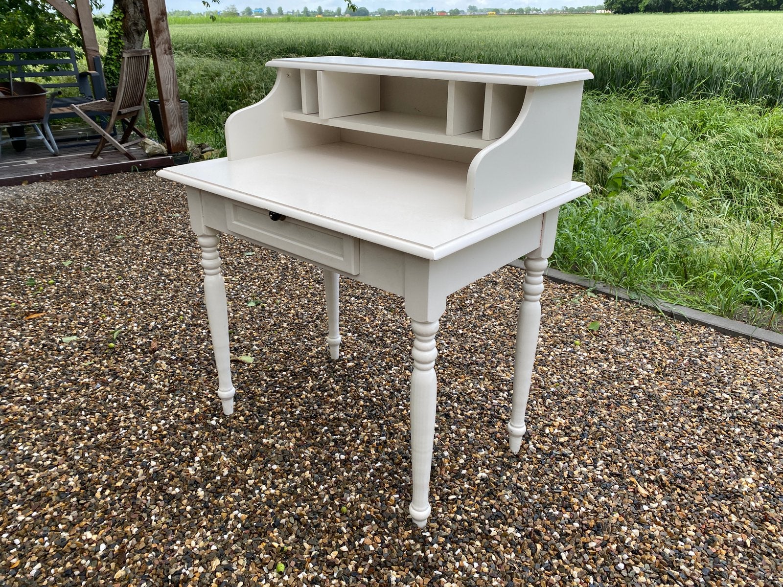 Zeer net bureautje / toilettafel, Ophalen, Gebruikt, Secretaire, Wit
