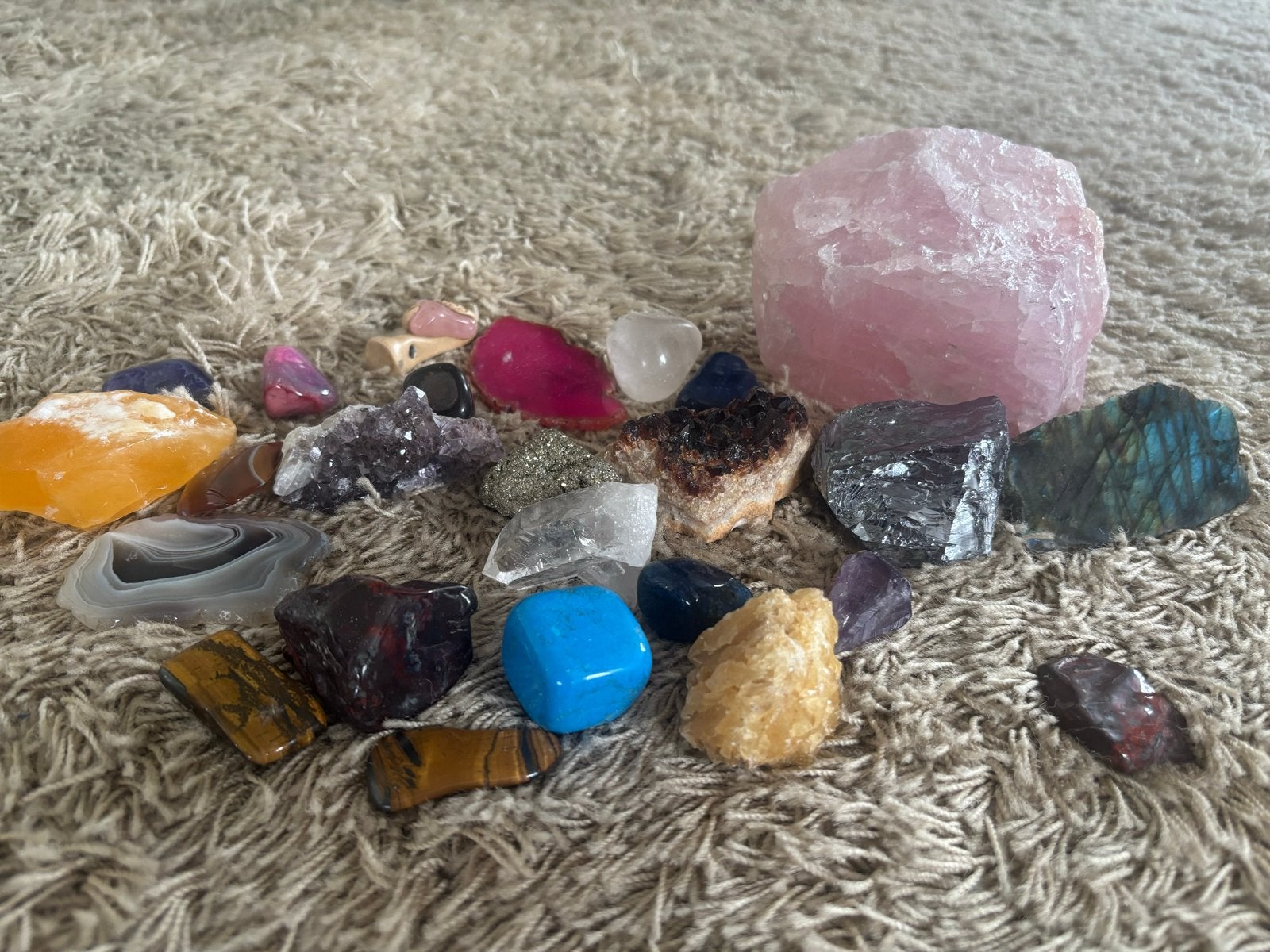 Grote verzameling van diverse edelstenen en mineralen, Ophalen of Verzenden, Gebruikt