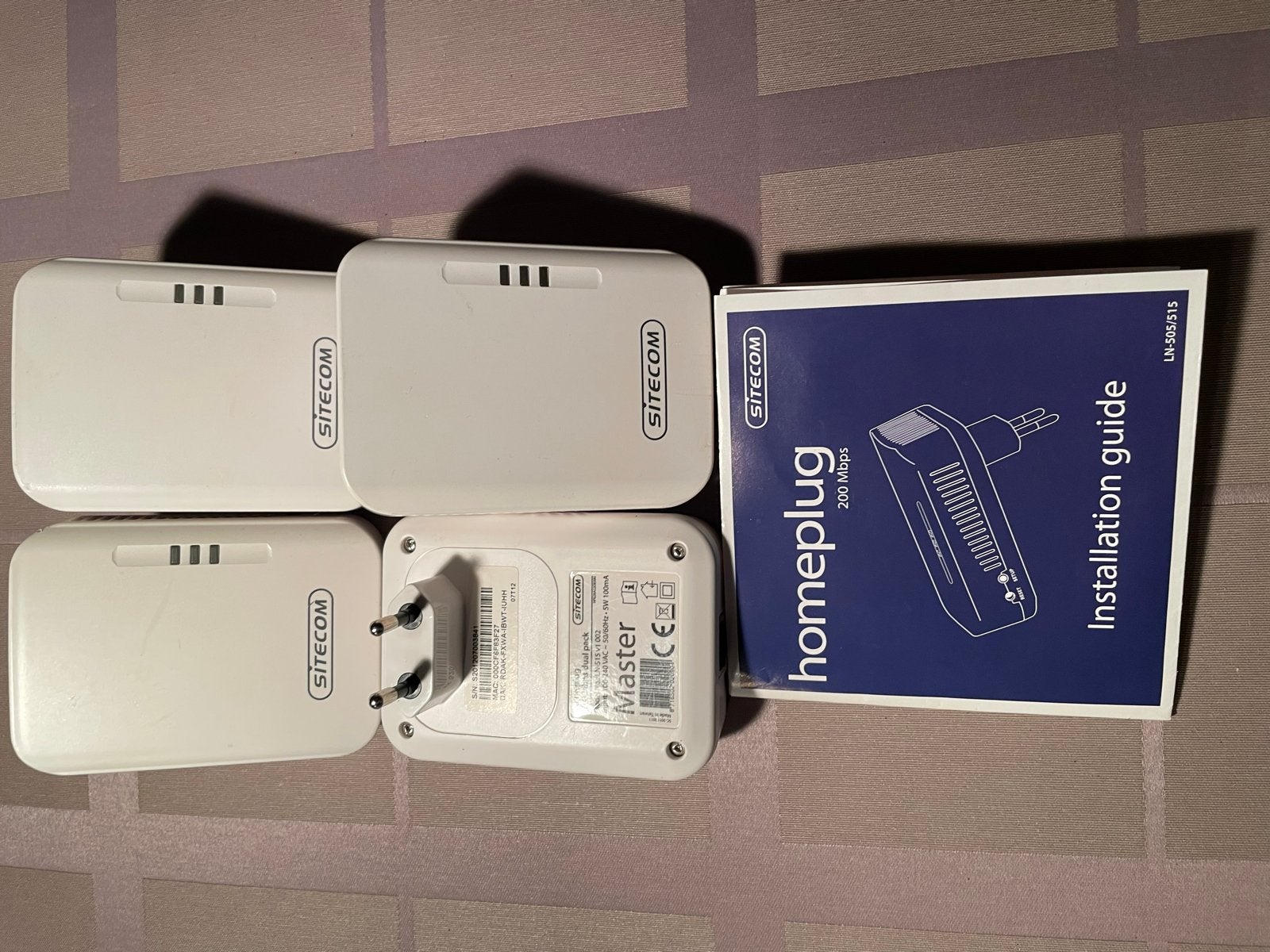Sitecom Homeplug 200 Mbps - Set van 4, Ophalen of Verzenden, Gebruikt, Router