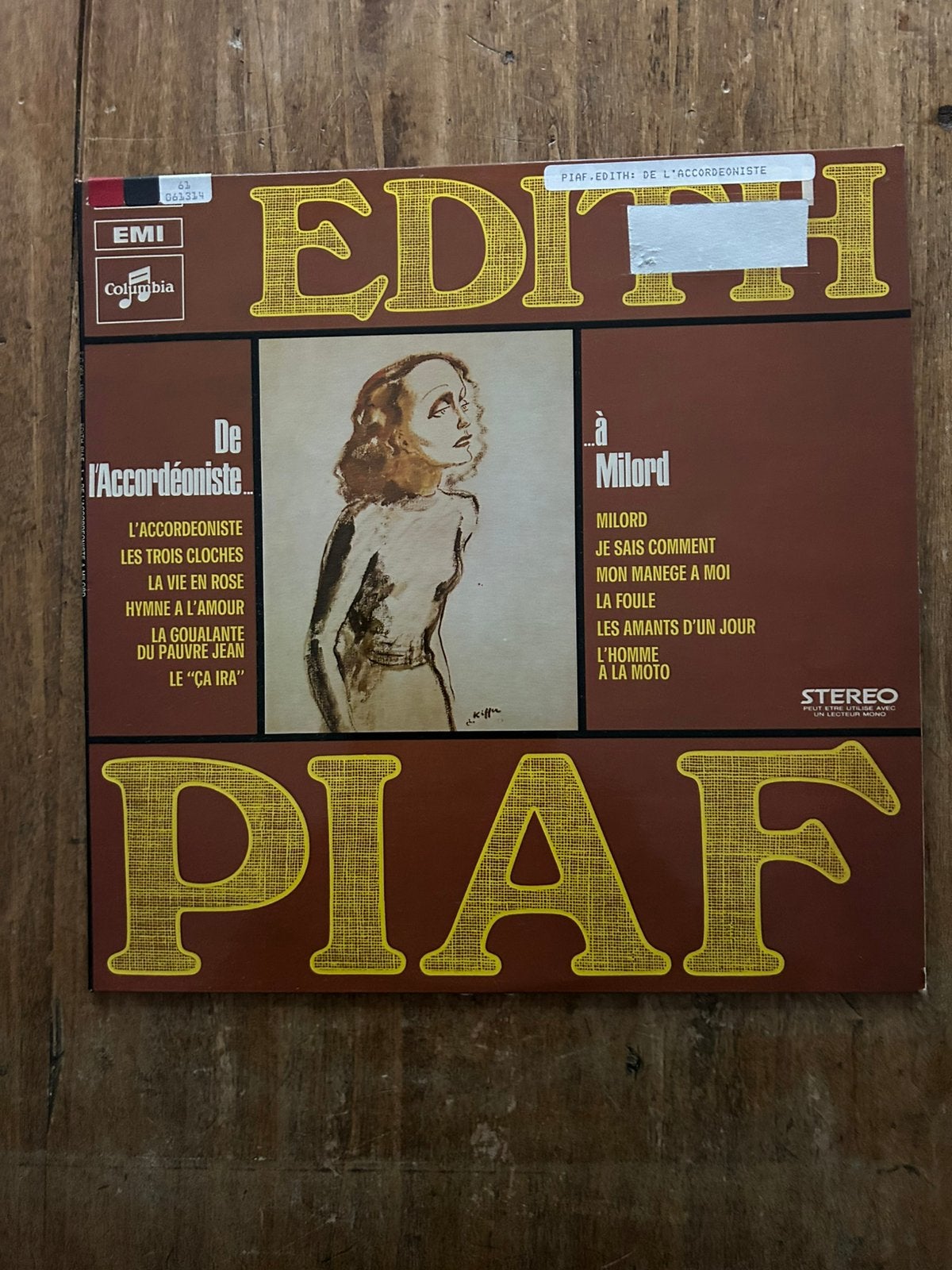 LP VAN EDITH PIAF MET HAAR SUCCESSEN, LP, Ophalen of Verzenden, 12 inch, Beschermende buitenhoes