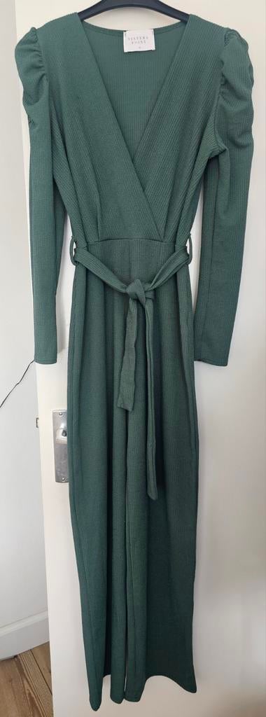 Sisters Point Groene Jumpsuit met Pofmouwen maat XS., Sisters Point, Ophalen of Verzenden, Zo goed als nieuw, Maat 34 (XS) of kleiner