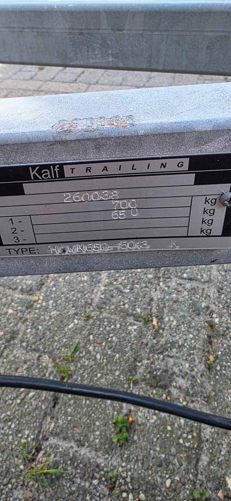 Kalf Trailing HAWK 650-5013 boottrailer, Ophalen, Gebruikt